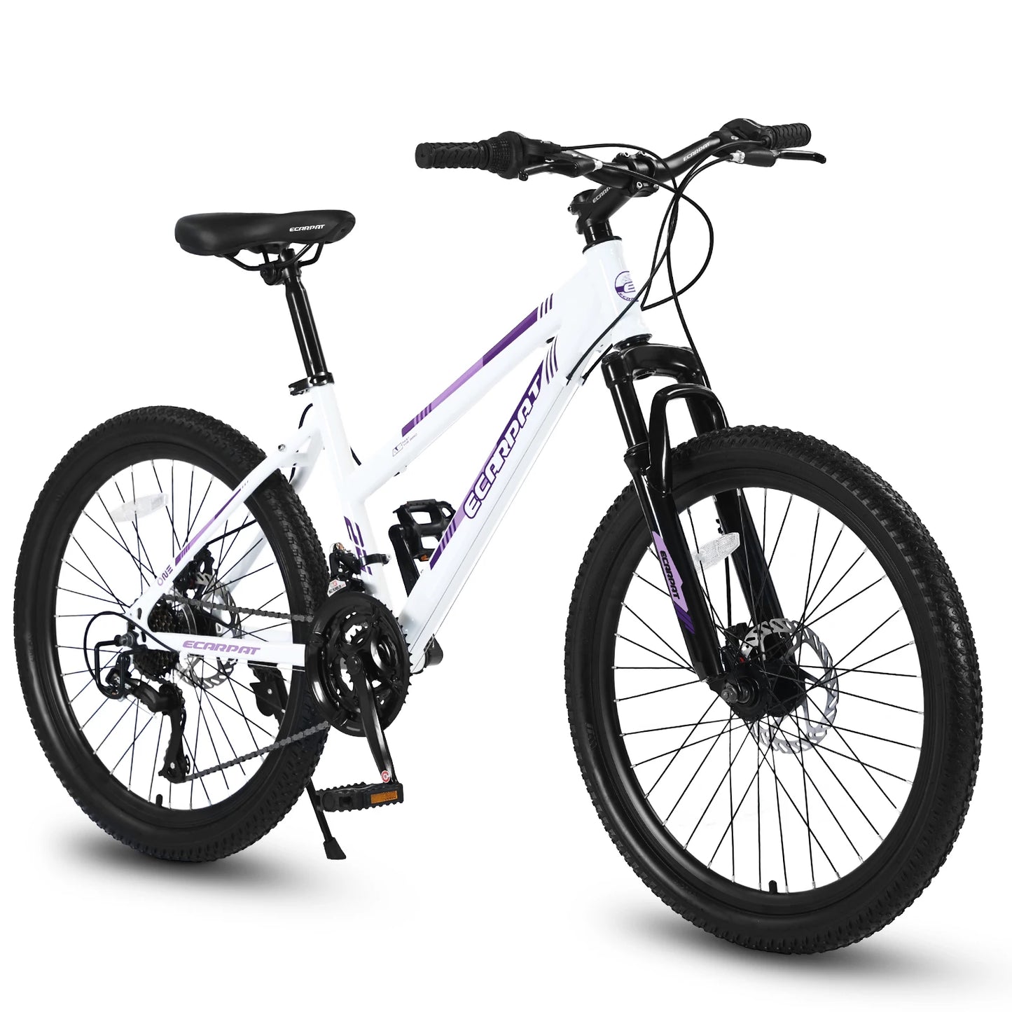Ecarpat Women Mountain Bike With Front Suspension And Disc Brakes