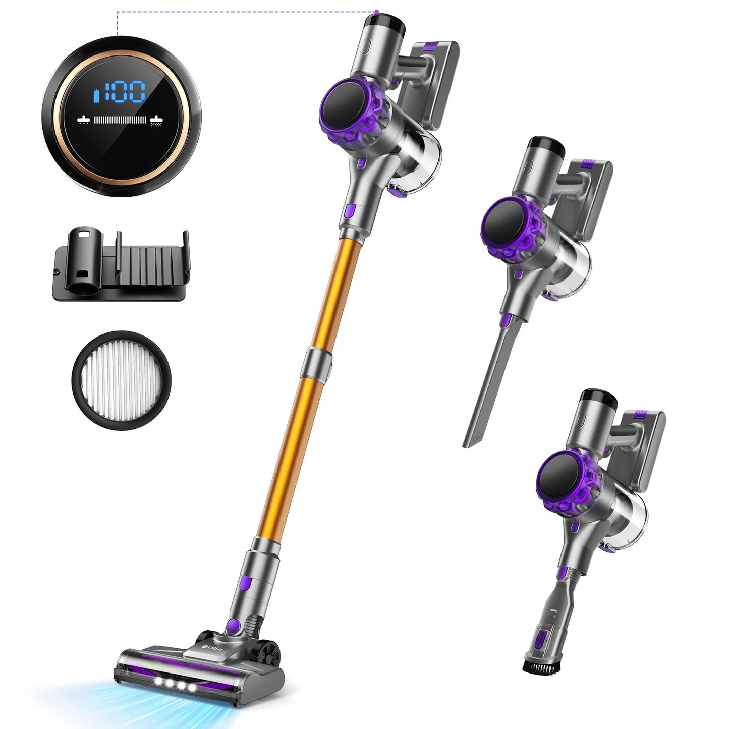 INSE YISORA Cordless Vacuum Cleaner 40Kpa 55Mins Pet Hair