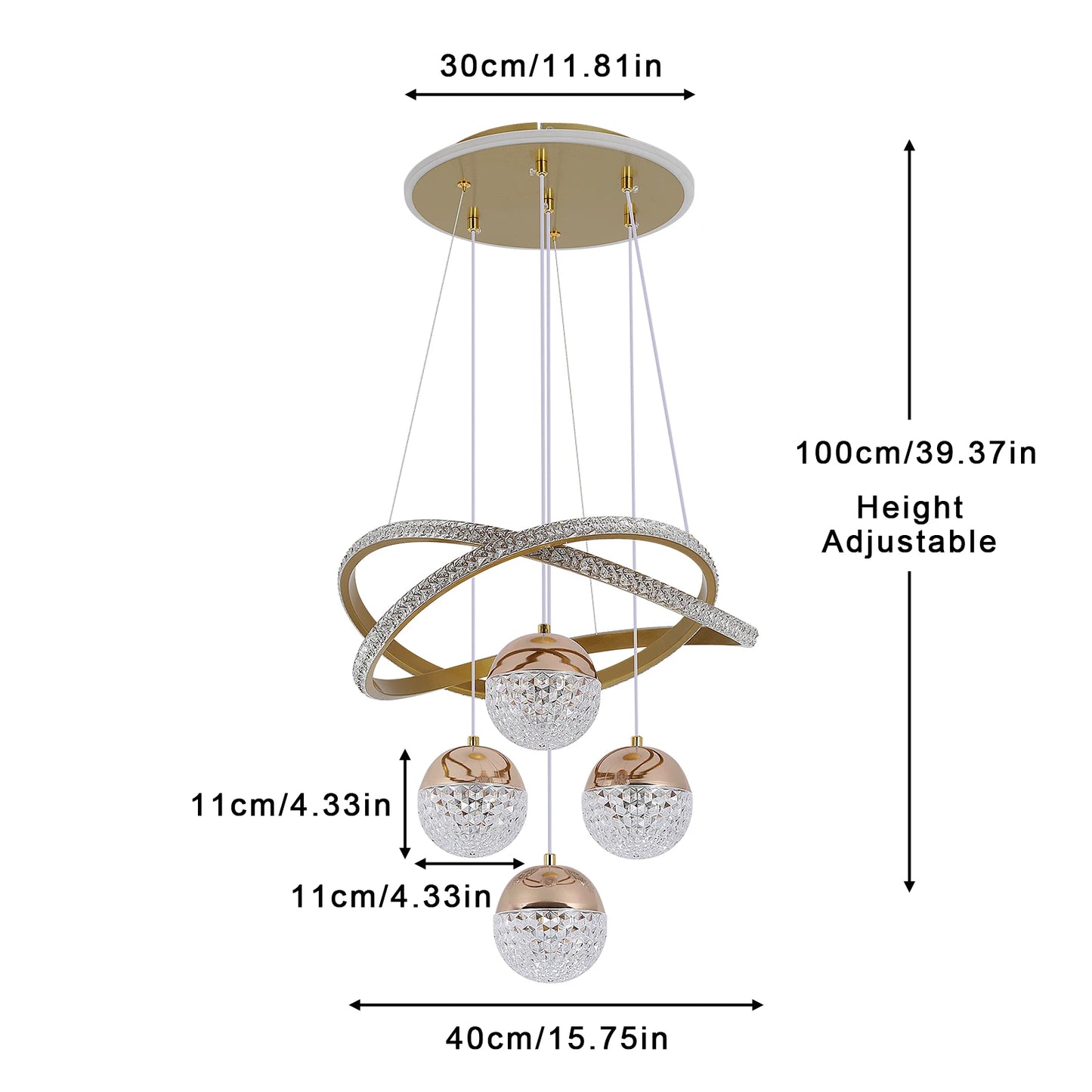 GreeLustr Modern LED Chandelier Lighting Nordic Restaurant Fixture