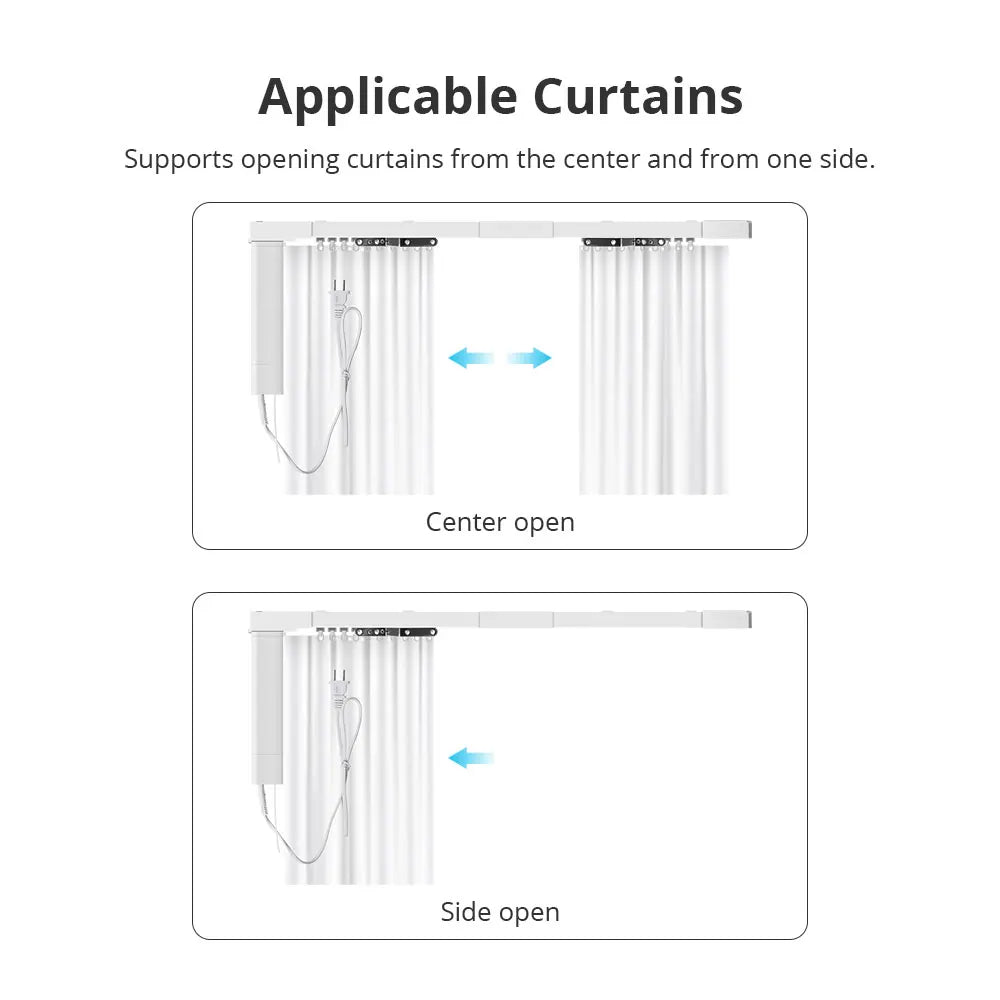 Zemismart Matter Over WiFi Curtain Track With Smart Motor
