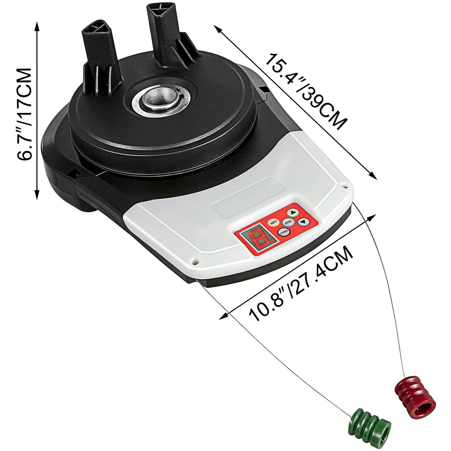 SucceBuy Garage Roller Door Opener 800N Lift Force 164ft Remote Control Electric Roller Gate Opener w/ 2 Remote Apply for Garage