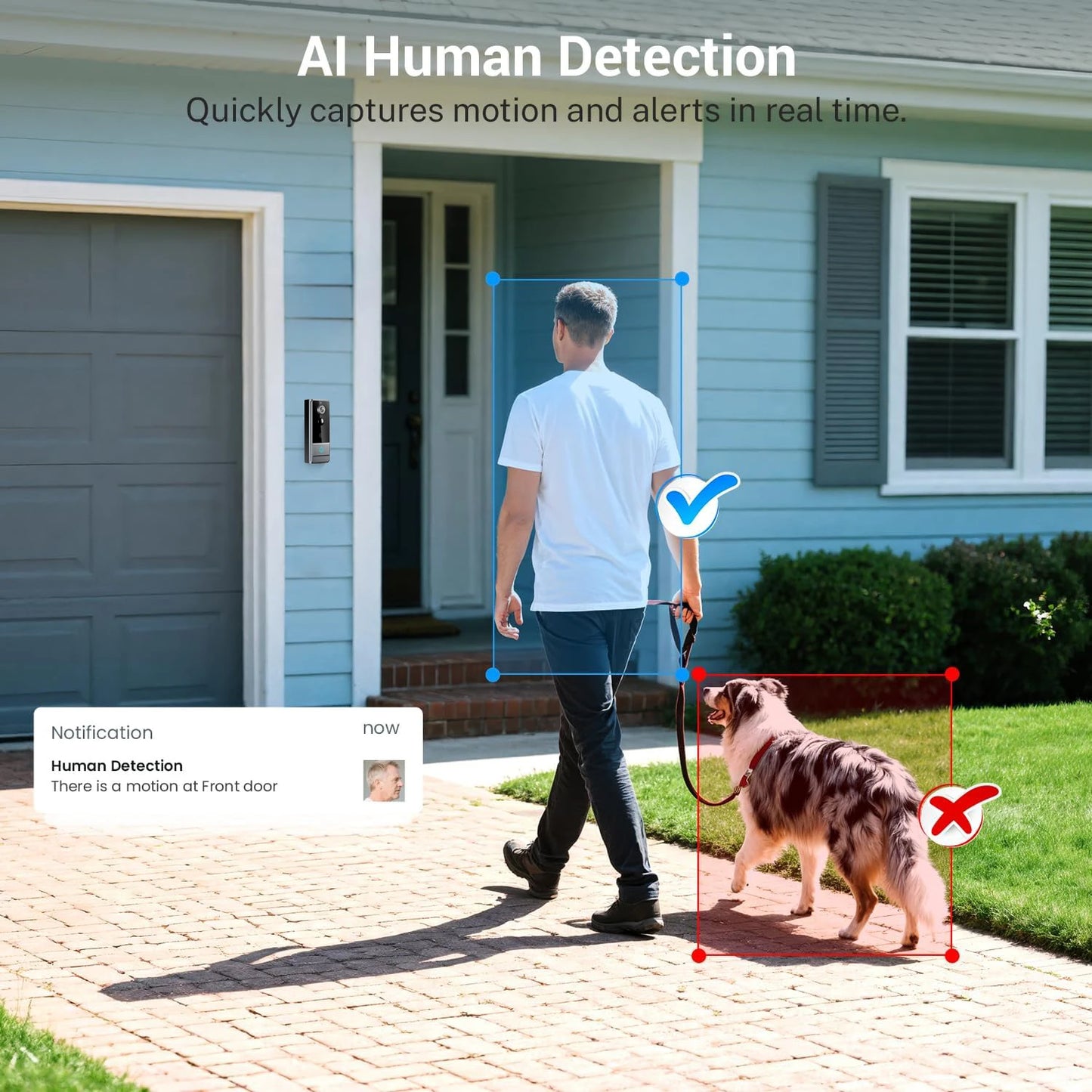 XBIBI Wireless Smart Video Doorbell 960P HD WiFi Security Camera