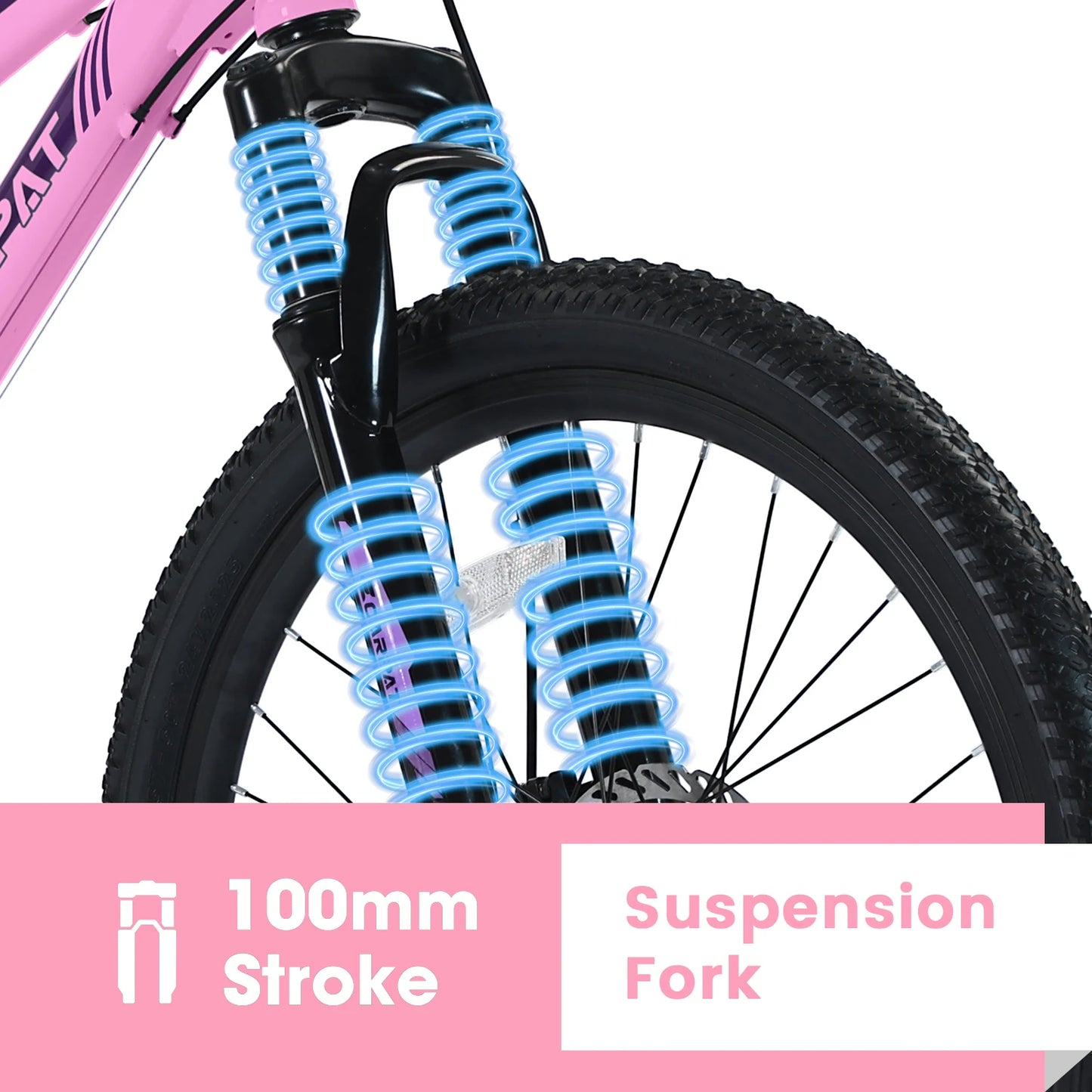 Ecarpat Women Mountain Bike With Front Suspension And Disc Brakes