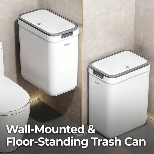 Joybos DualUse Wall and Floor Trash Can With Lid Slim
