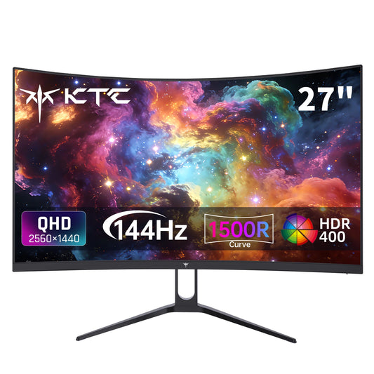 KTC Curved Gaming Monitor 1440p 144Hz HDR400 With Adaptive Sync