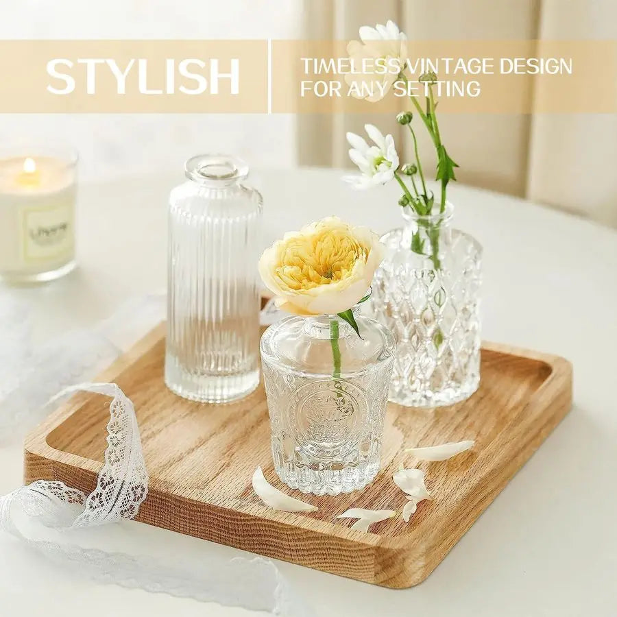 Bud Vase Set of 32PCS Wedding Centerpieces for Tables,Mini Clear Bud Vases for Flowers,Small Flower Vases Suitable for Birthday
