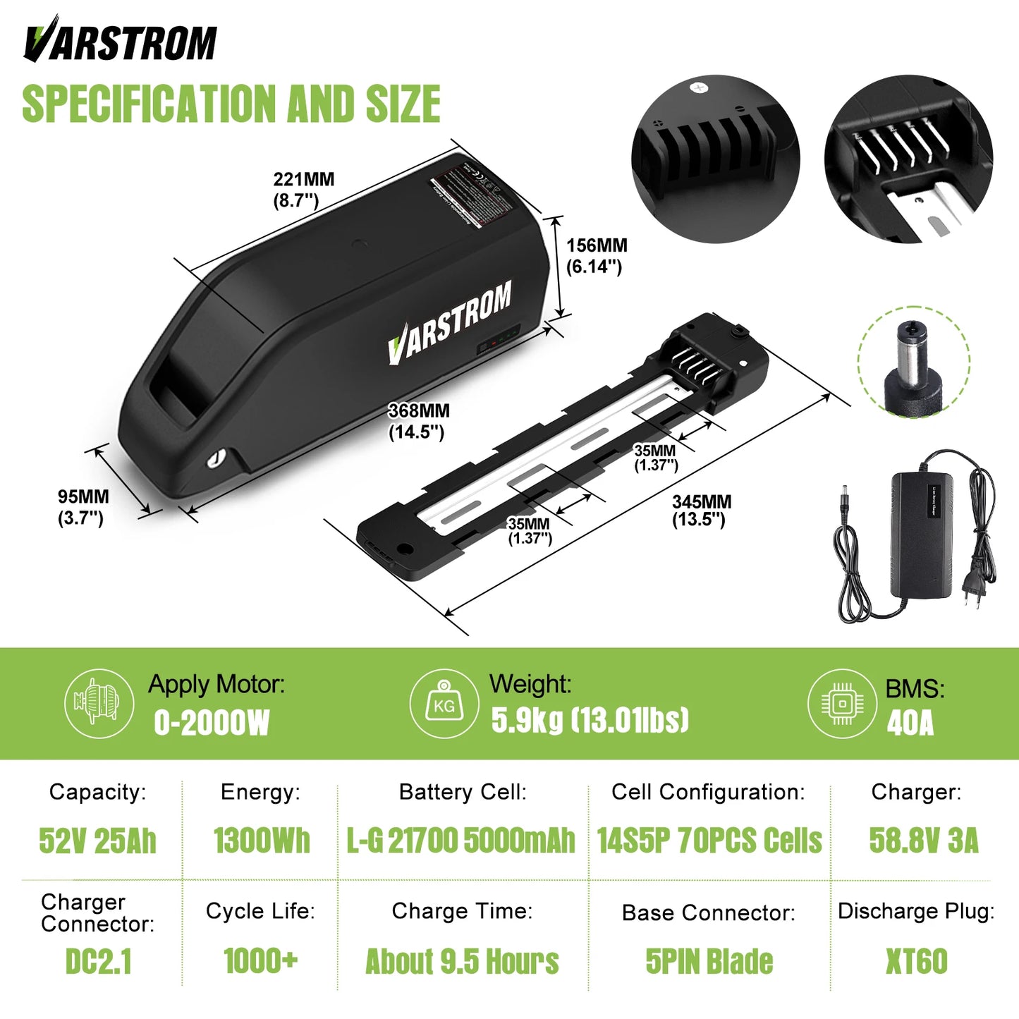 [3 Day Delivery ] Electric Bike Battery 20Ah 30Ah Hailong 48V 36V 52V eBike Downtube Lithium Battery Pack for 250W-1500W Motor