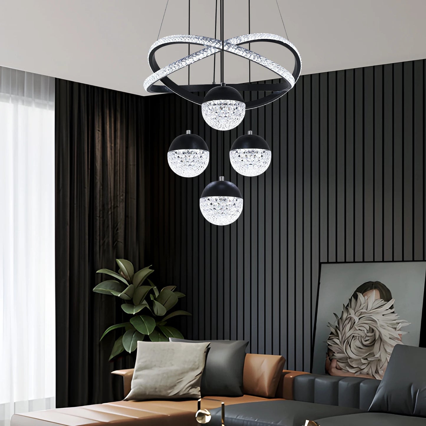 GreeLustr Modern LED Chandelier Lighting Nordic Restaurant Fixture