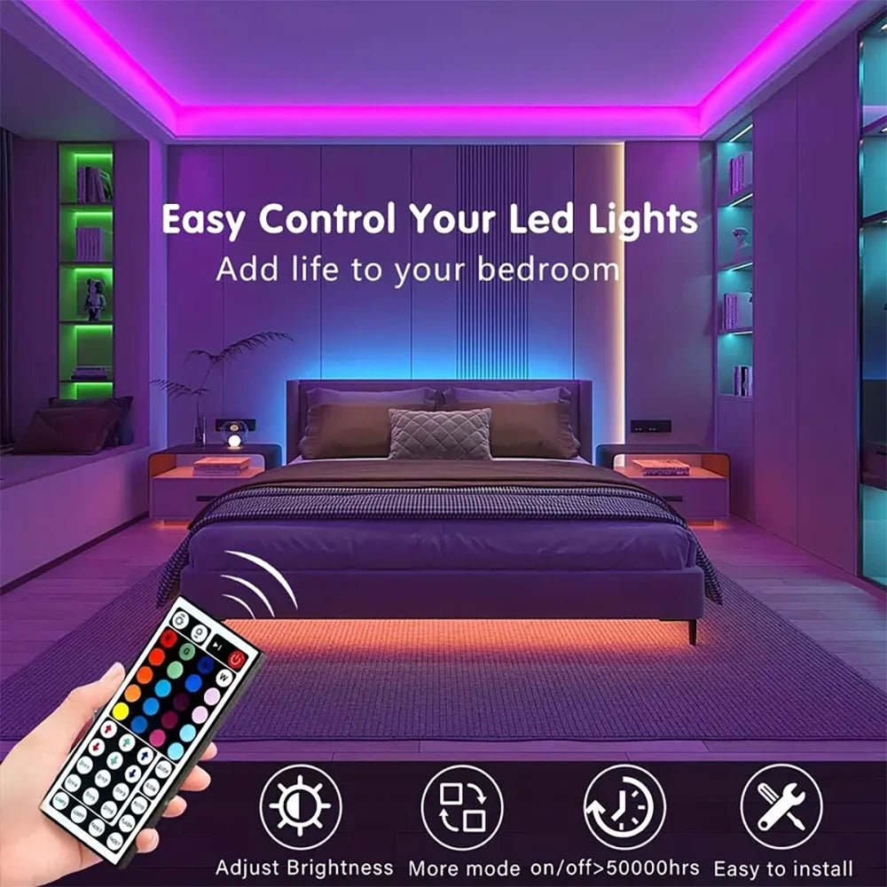 RGB LED Strip Lights 5050 with Remote Controller 12V Tape Light