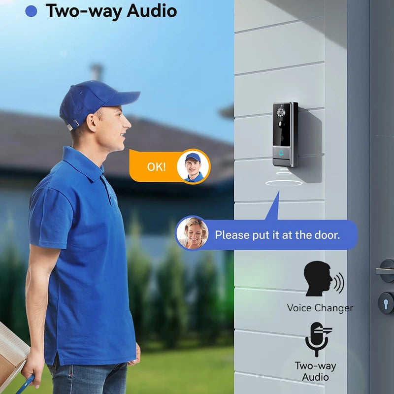 XBIBI Wireless Smart Video Doorbell 960P HD WiFi Security Camera