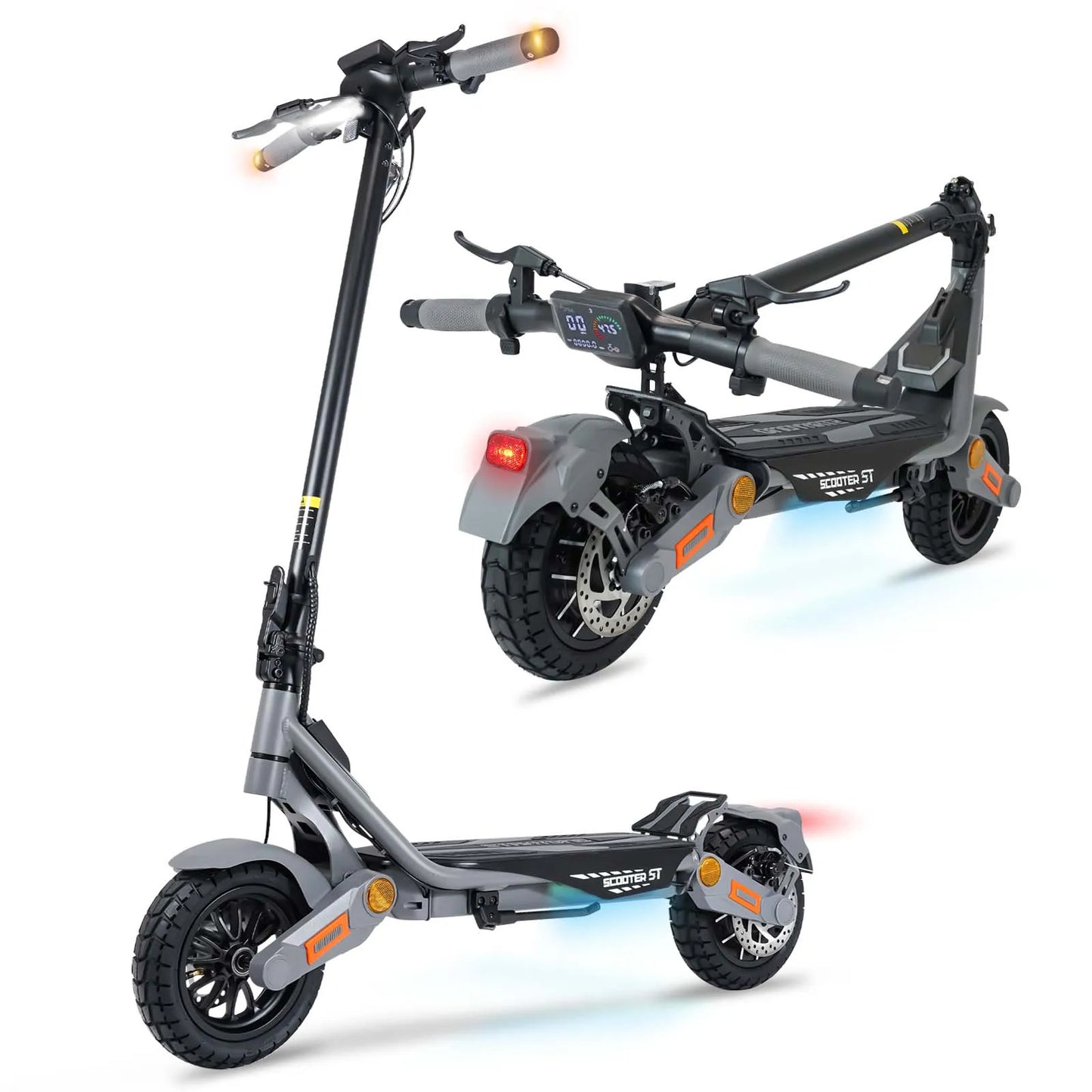 Electric Scooter  1200W Motor for Adults, 48V Battery, 35mph Max Speed,10 Inch Tires