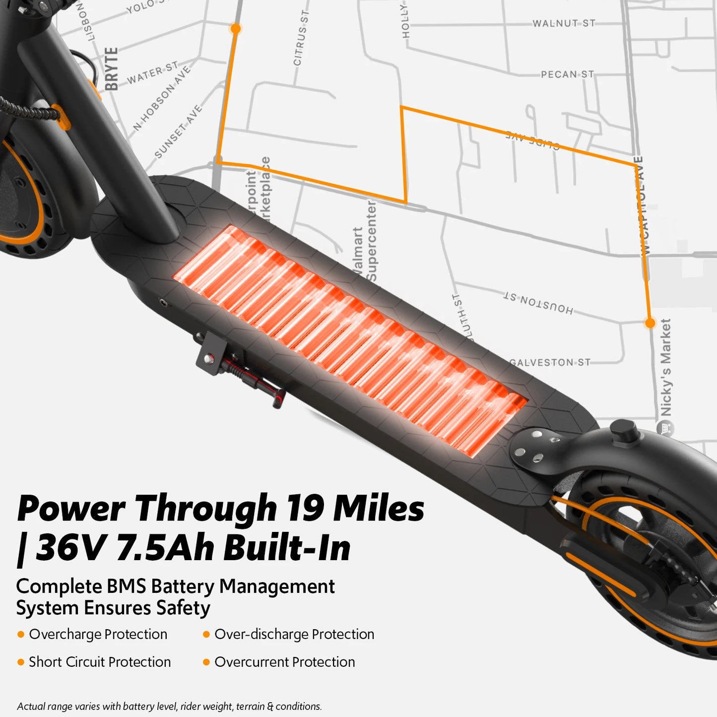 A11 Foldable Electric Scooter 550W 19 Miles Range App