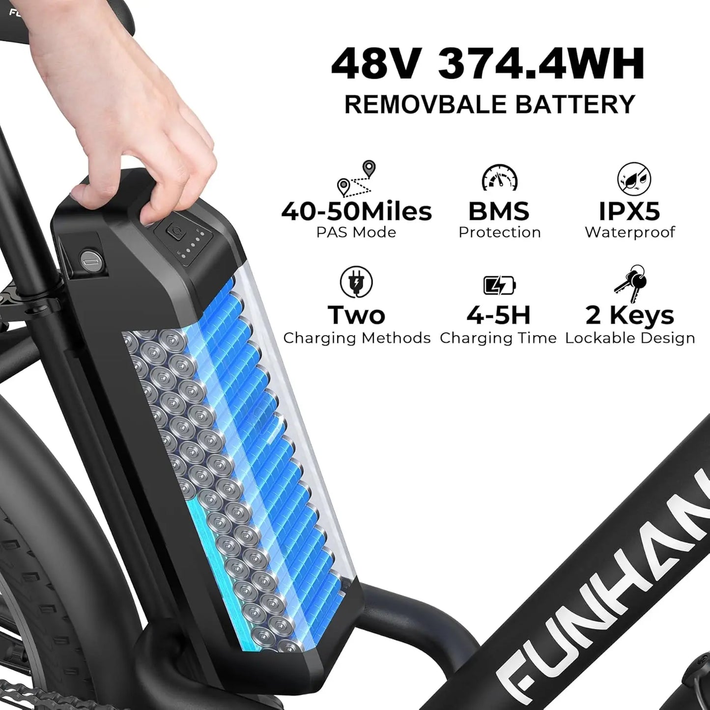 Electric Bike for Adults, 26" City Cruiser Ebike with 1000W Peak Motor, 21.7MPH 50 Miles Commuter Adult Electric Bicycles with 4