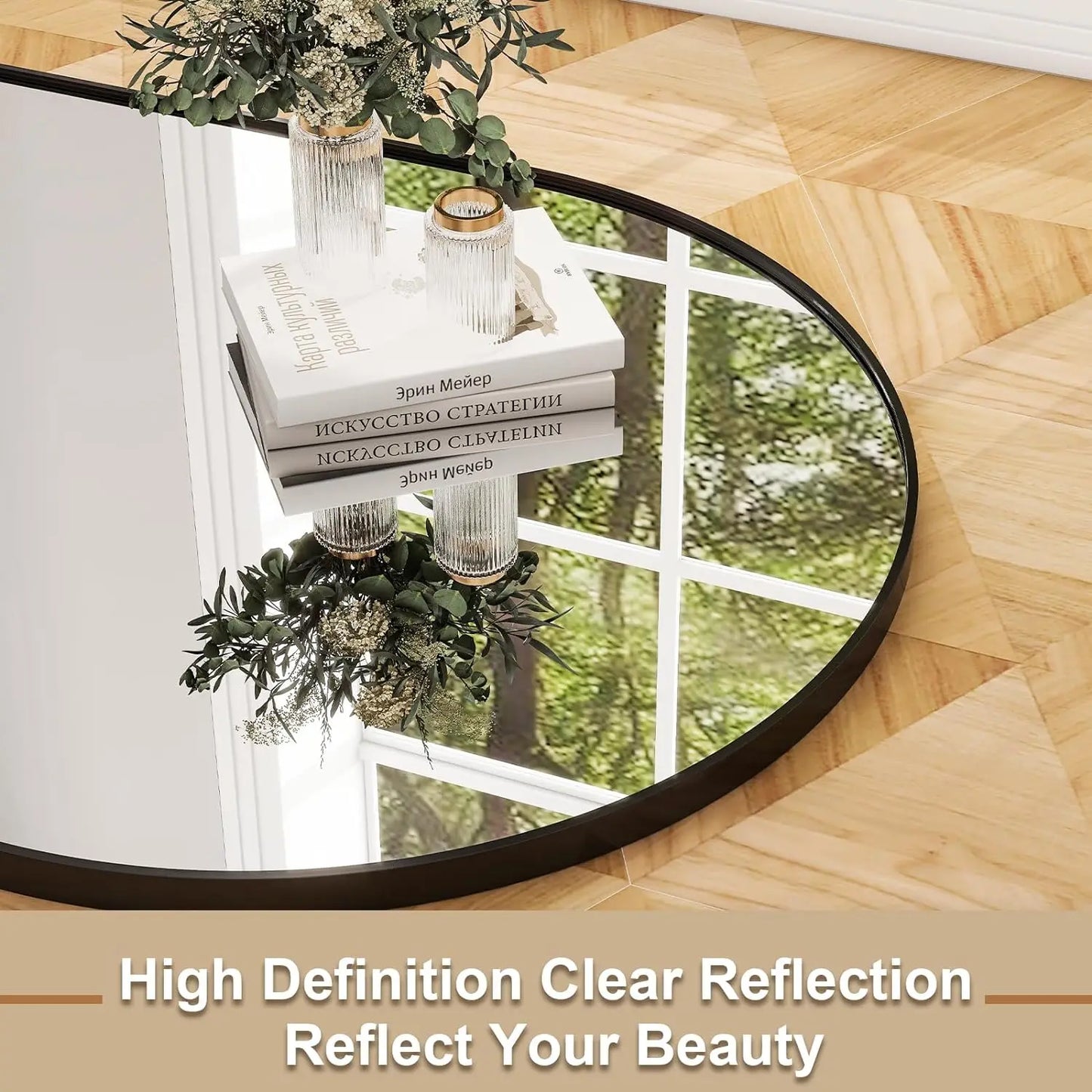 HARRITPURE Full Body Floor Mirror With Aluminum Frame For Bedroom
