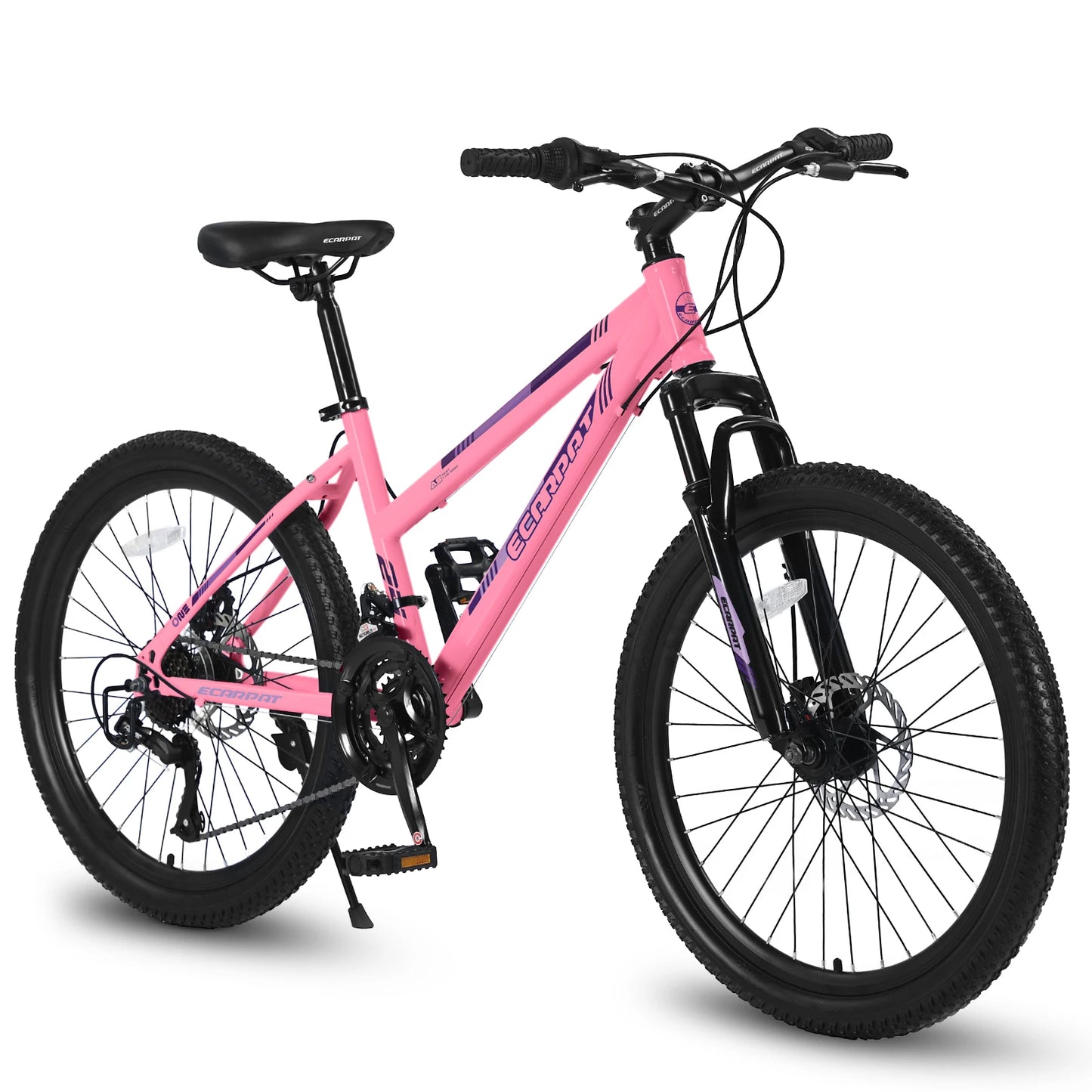 Ecarpat Women Mountain Bike With Front Suspension And Disc Brakes