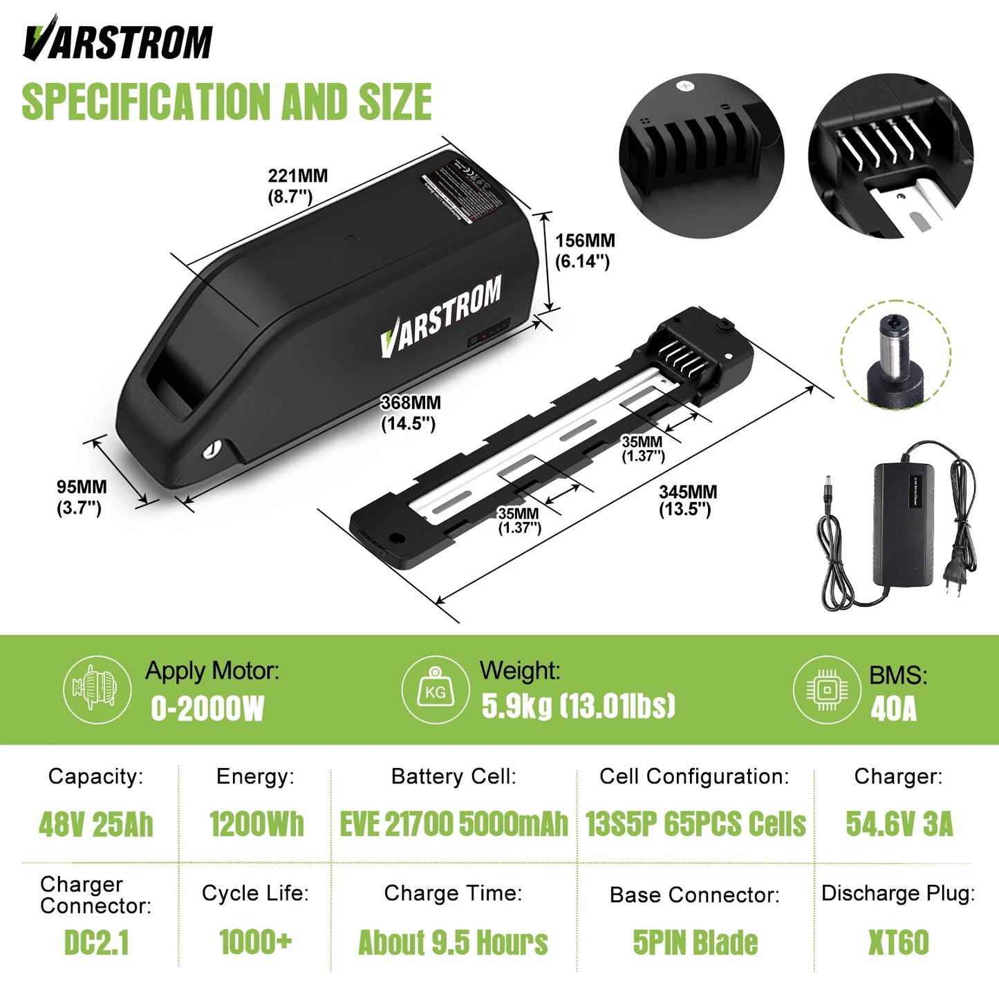 [3 Day Delivery ] Electric Bike Battery 20Ah 30Ah Hailong 48V 36V 52V eBike Downtube Lithium Battery Pack for 250W-1500W Motor