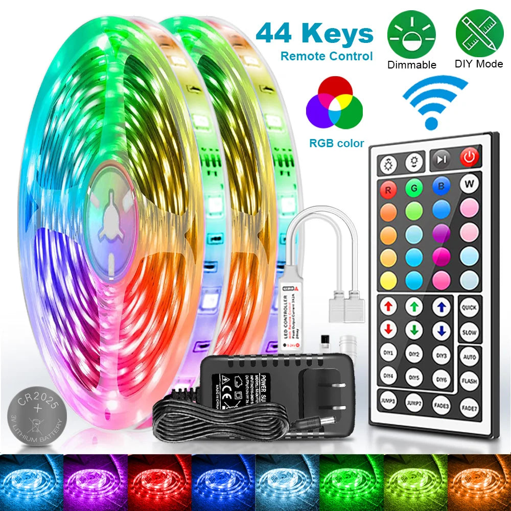 RGB LED Strip Lights 5050 with Remote Controller 12V Tape Light