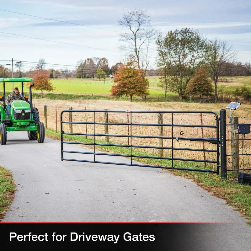 MM371W Automatic Gate Opener, Smart and Solar Ready, Includes Gate Opener Remote and More-Up to 16ft Long or 550lb, Black,