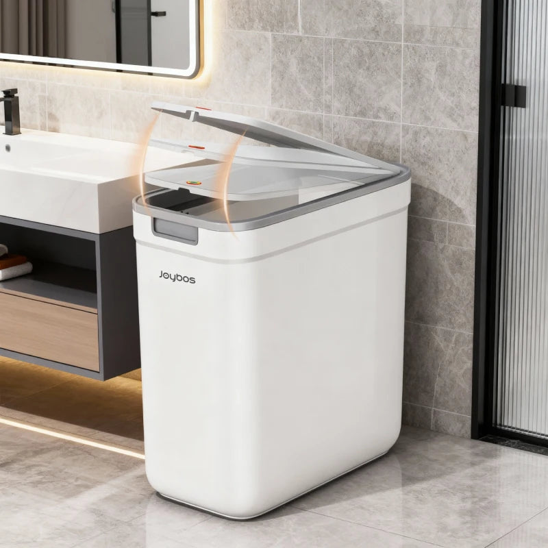 Joybos DualUse Wall and Floor Trash Can With Lid Slim