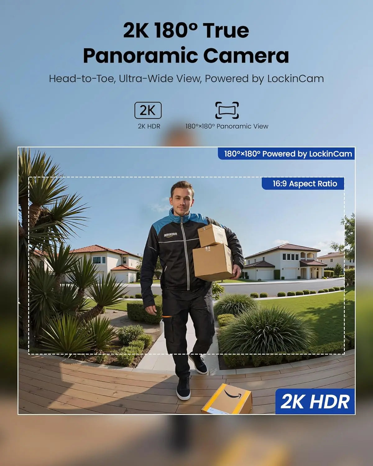 Smart Lock with 2K Camera & Video Doorbell, AI Storage, Fingerprint Entry, Wi-Fi App Control for Front Door