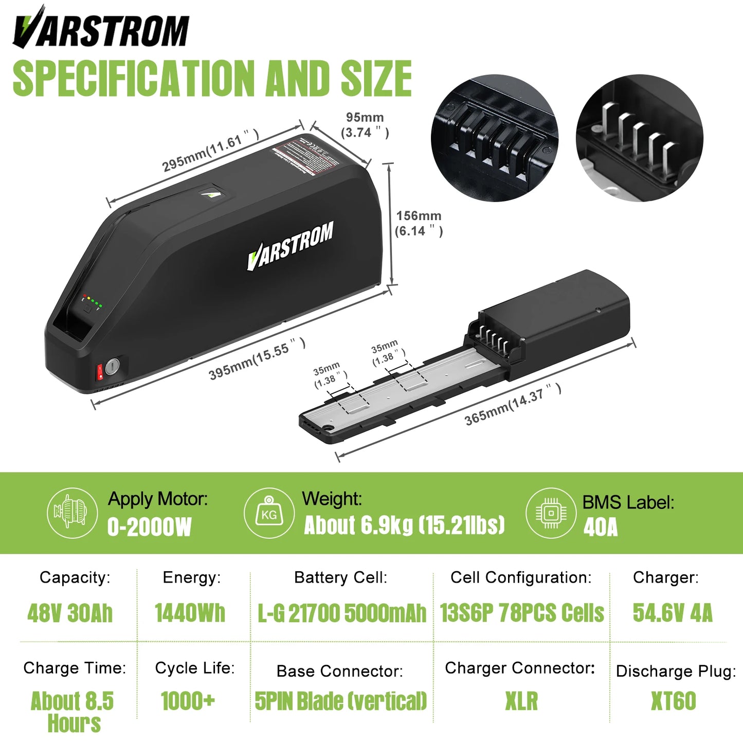 [3 Day Delivery ] Electric Bike Battery 20Ah 30Ah Hailong 48V 36V 52V eBike Downtube Lithium Battery Pack for 250W-1500W Motor