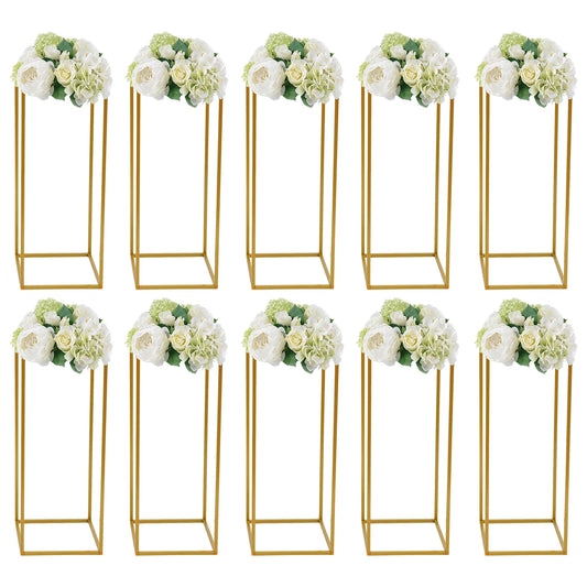 10 Piece Metal Flower Rack, 60cm, Suitable For Wedding Flower Arrangement, Parties, Events, Home Decoration