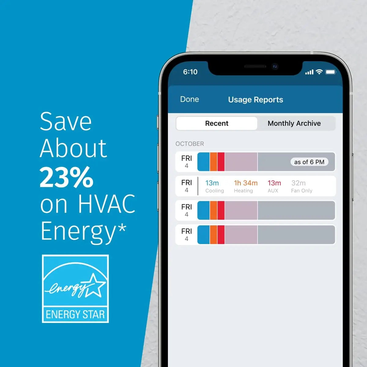 Smart Wi-Fi Thermostat with Touchscreen, Alexa Compatible, Energy Star Certified, Easy DIY Install