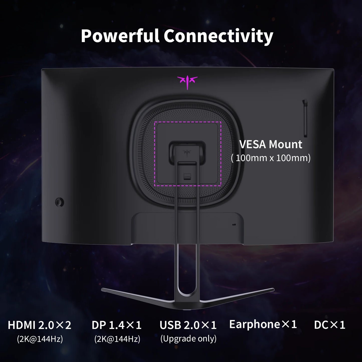 KTC Curved Gaming Monitor 1440p 144Hz HDR400 With Adaptive Sync