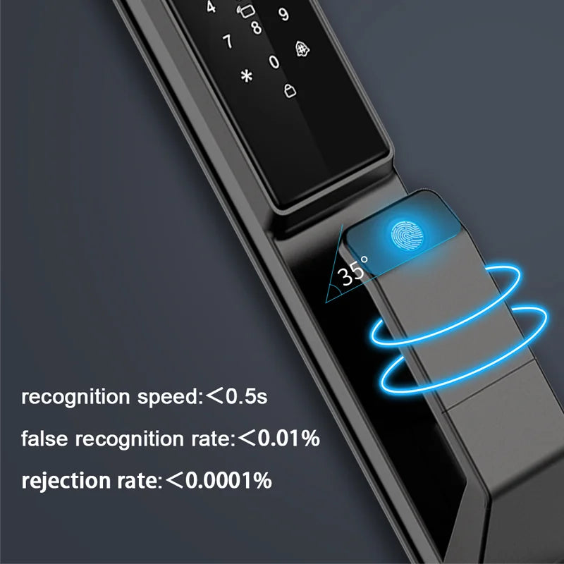 Alexa Voice Control Smart Door Lock Tuya APP 3D Face Recognition Electronic Digital Smart Door Lock With Camera