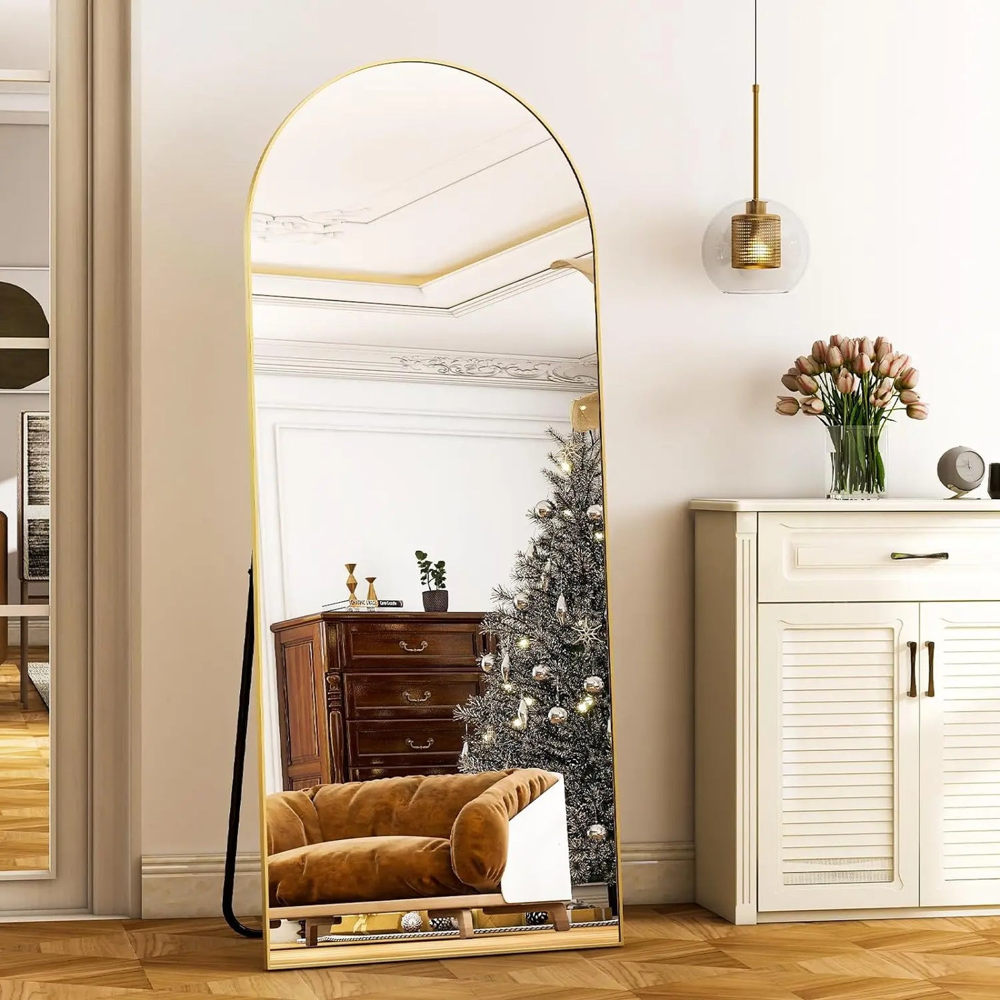 HARRITPURE Full Body Floor Mirror With Aluminum Frame For Bedroom