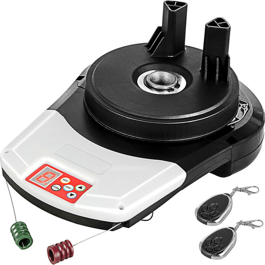 SucceBuy Garage Roller Door Opener 800N Lift Force 164ft Remote Control Electric Roller Gate Opener w/ 2 Remote Apply for Garage