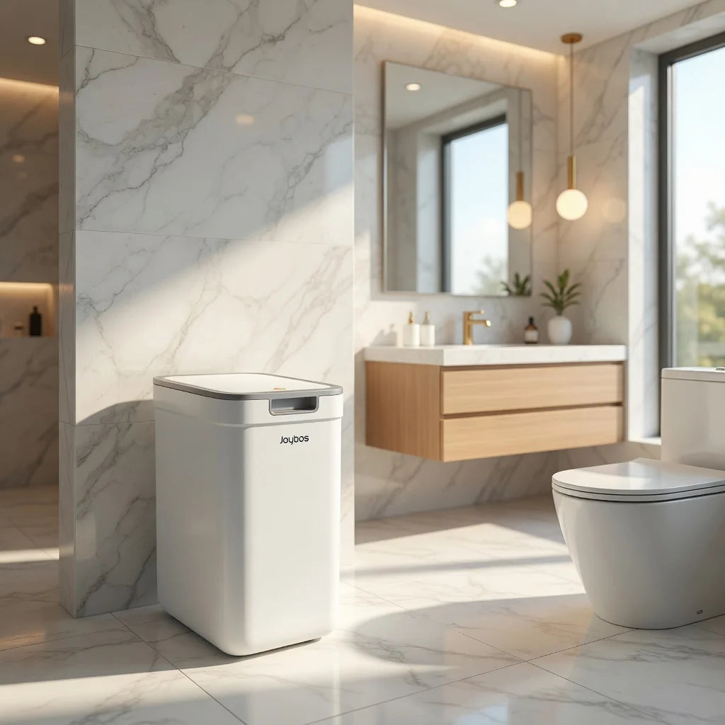Joybos DualUse Wall and Floor Trash Can With Lid Slim