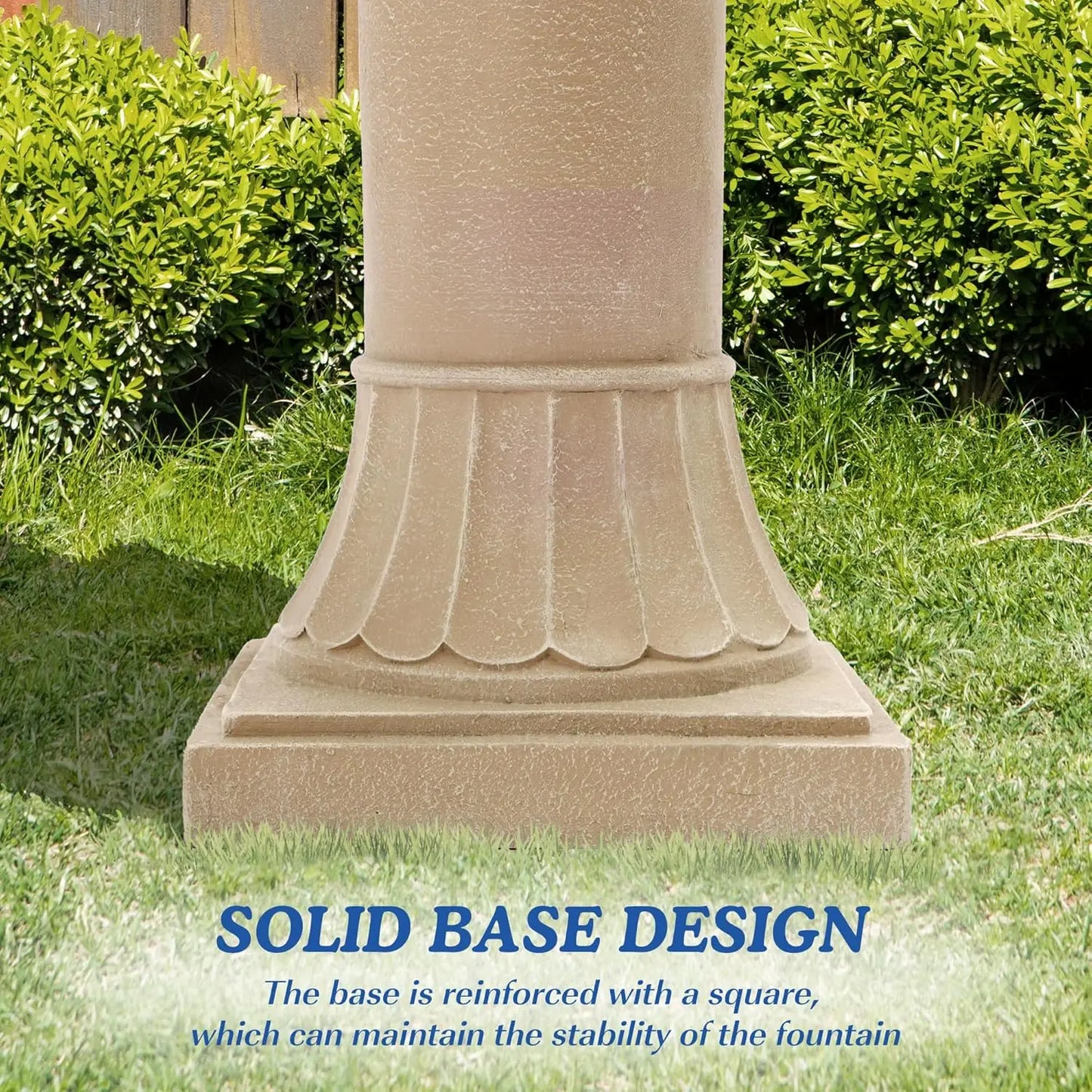 Cascading Resin Floor Standing Water Fountain With Pump Indoor Outdoor