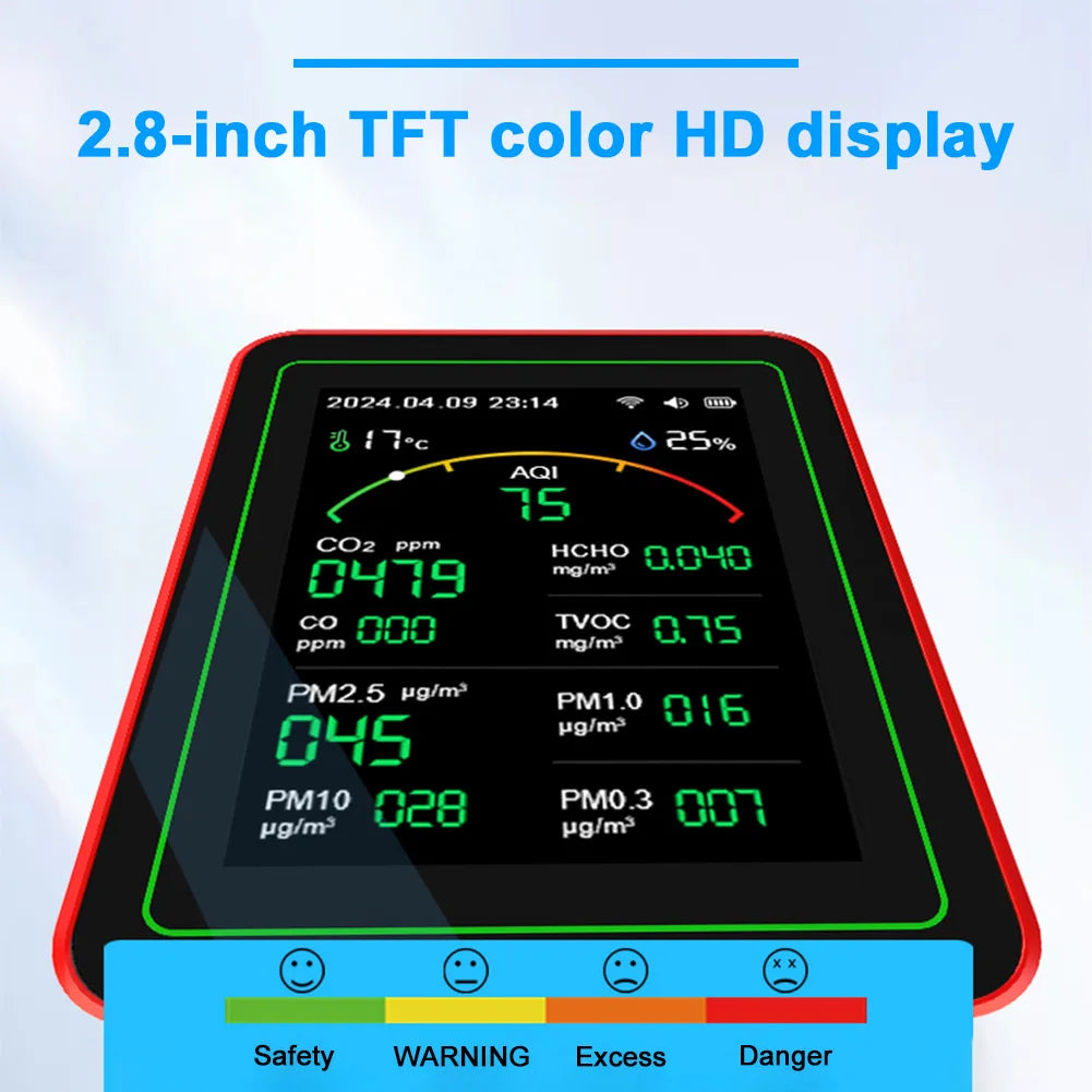 15 In 1 WiFi Air Quality Monitor With Temperature Humidity