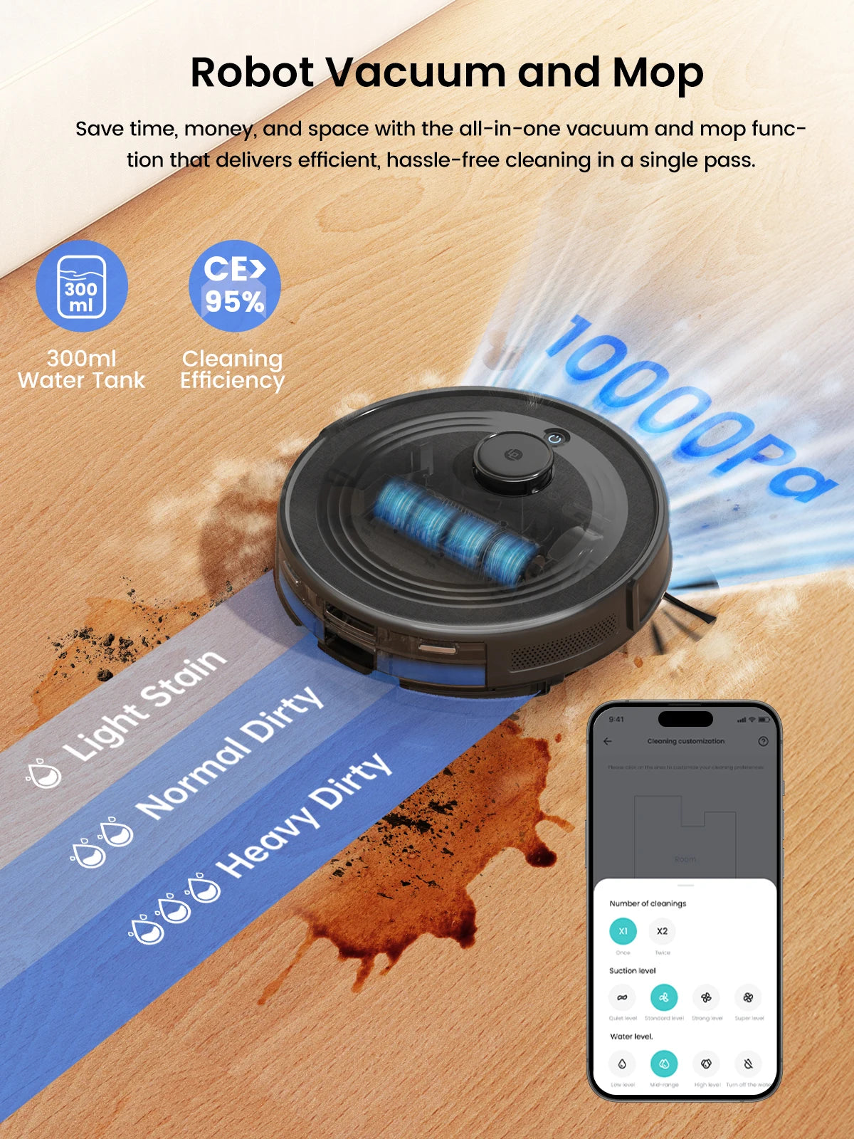 Lefant M2S Pro Robot Vacuum With Mapping And Laser Navigation