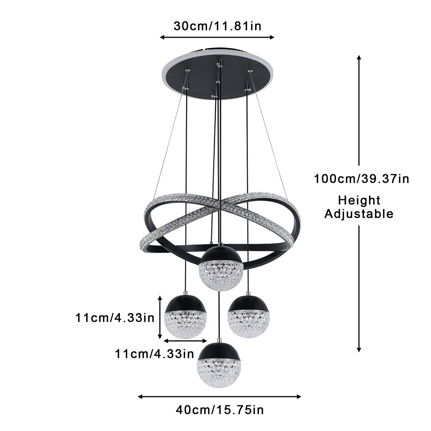 GreeLustr Modern LED Chandelier Lighting Nordic Restaurant Fixture
