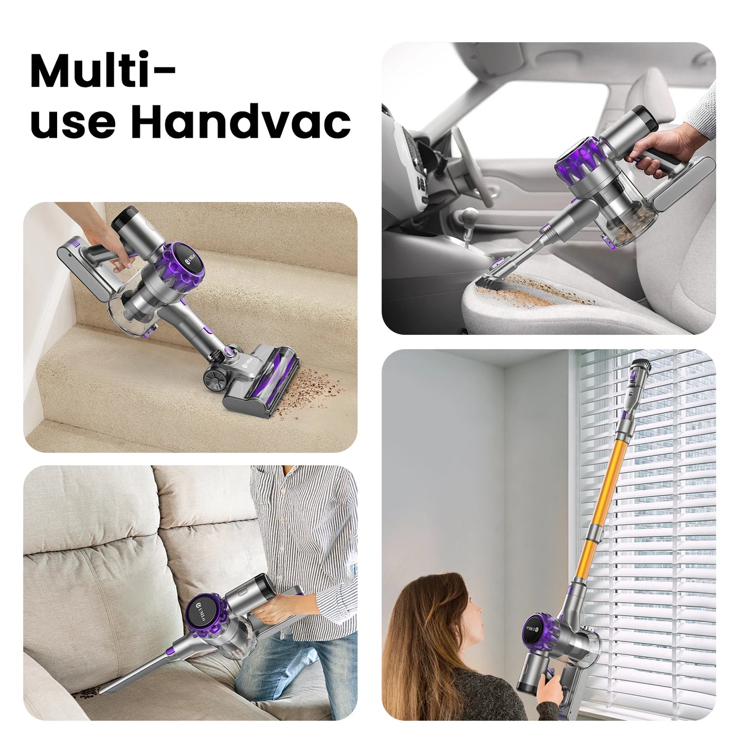 INSE YISORA Cordless Vacuum Cleaner 40Kpa 55Mins Pet Hair