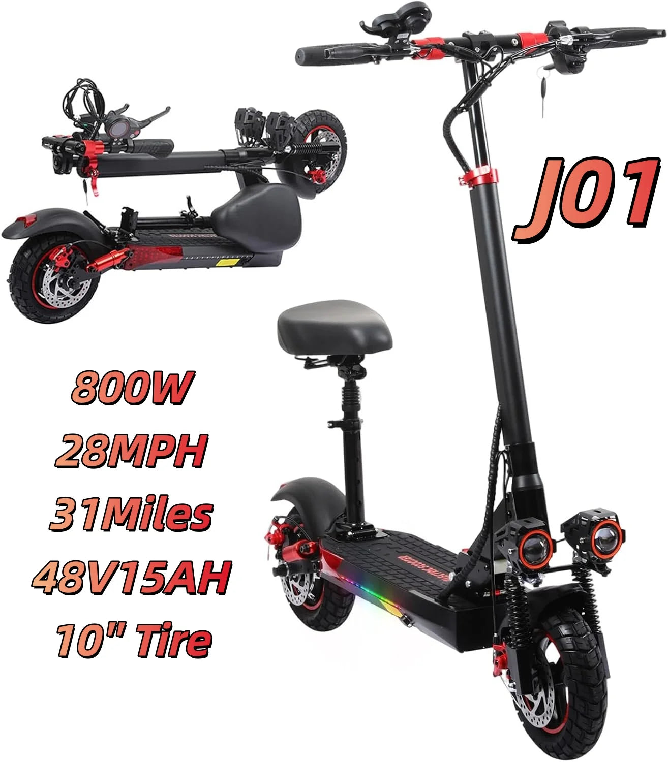 EOEOTWO 1200W Off Road Electric Scooter For Adults 30MPH 48V