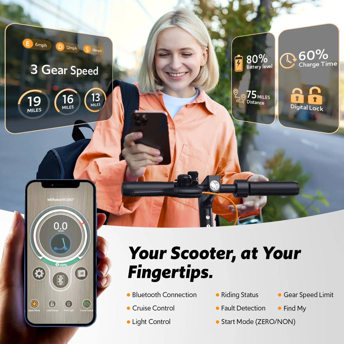 Electric Scooter for Adults, Foldable E-Scooter with Dual Suspension & Front/Rear Turn Signal Lights, 550W Motor up to 22 MPH, 10" Large Honeycomb Solid Tires