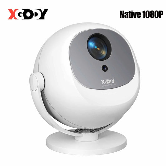 XGODY 400 ANSI 4K Portable Android Projector Native 720P/1080P WiFi6 Bluetooth 50% Zoom Electric Focus for Home Theater