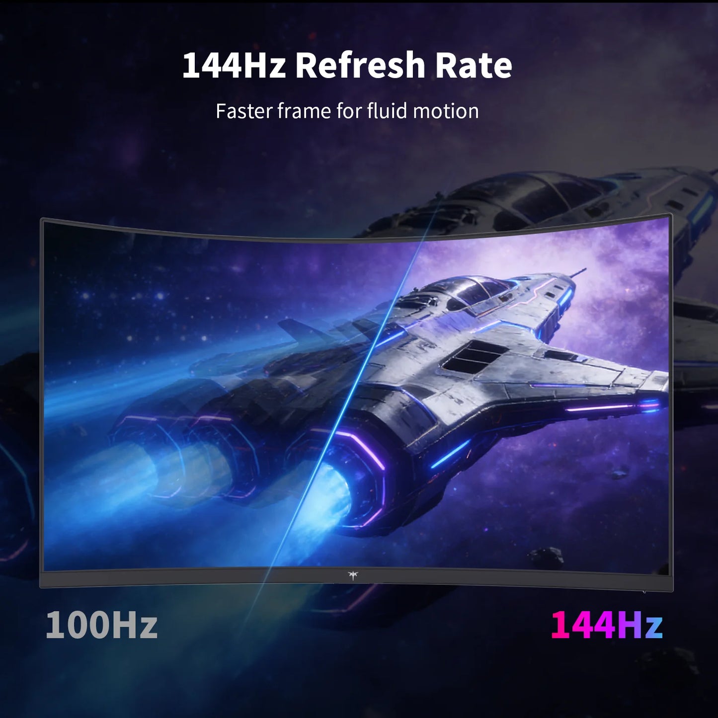 KTC Curved Gaming Monitor 1440p 144Hz HDR400 With Adaptive Sync