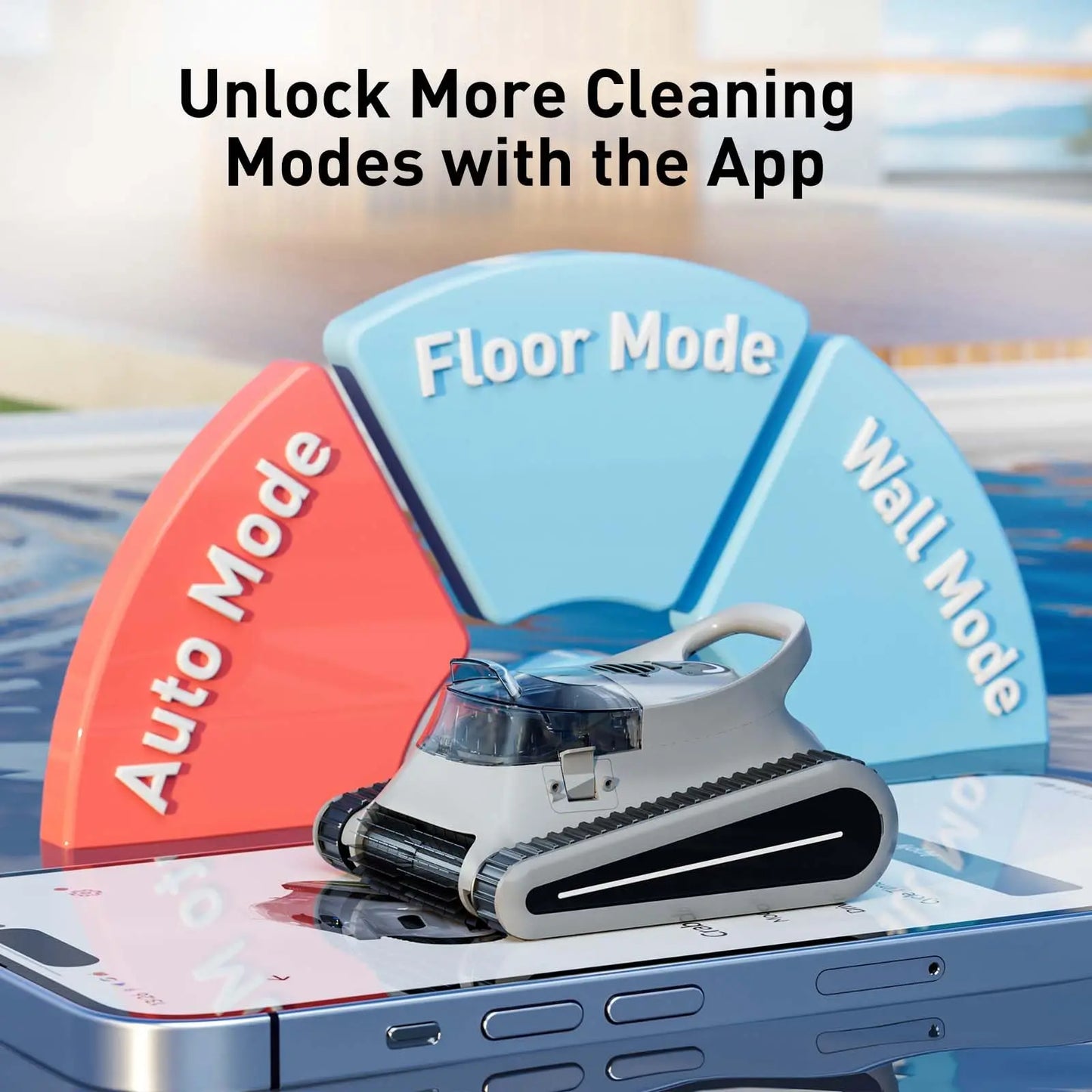 Seauto Crab Pro Cordless Robotic Pool Cleaner Waterline Cleaning