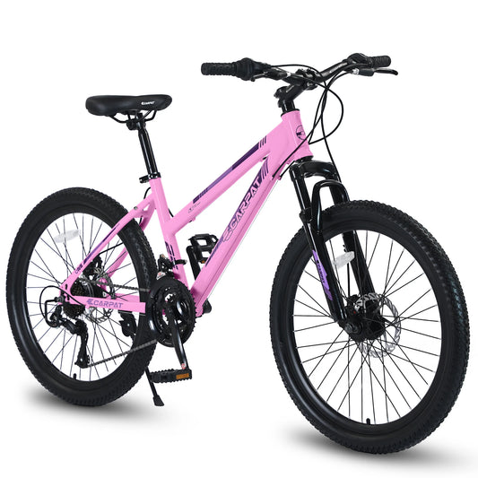 Ecarpat Women Mountain Bike With Front Suspension And Disc Brakes