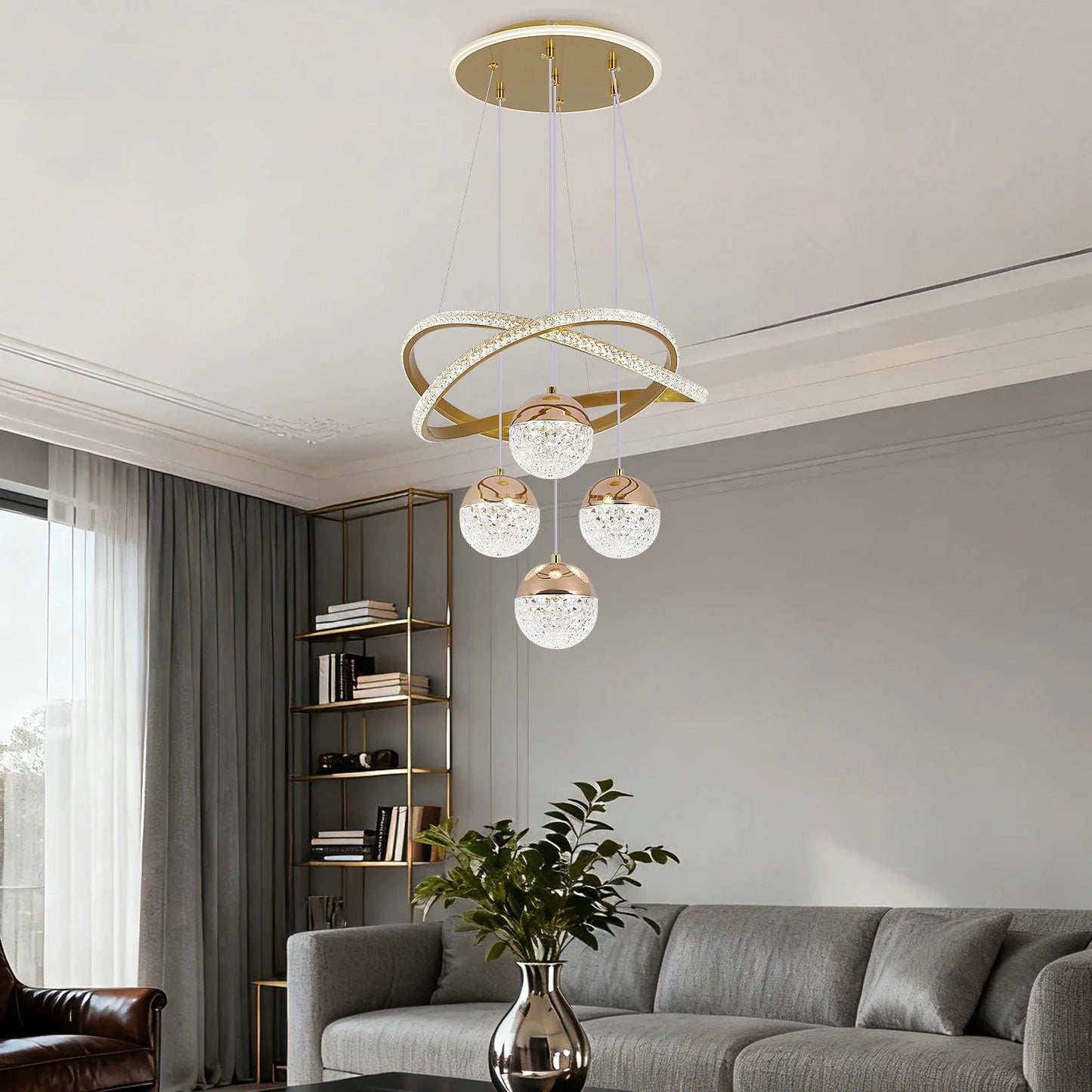 GreeLustr Modern LED Chandelier Lighting Nordic Restaurant Fixture