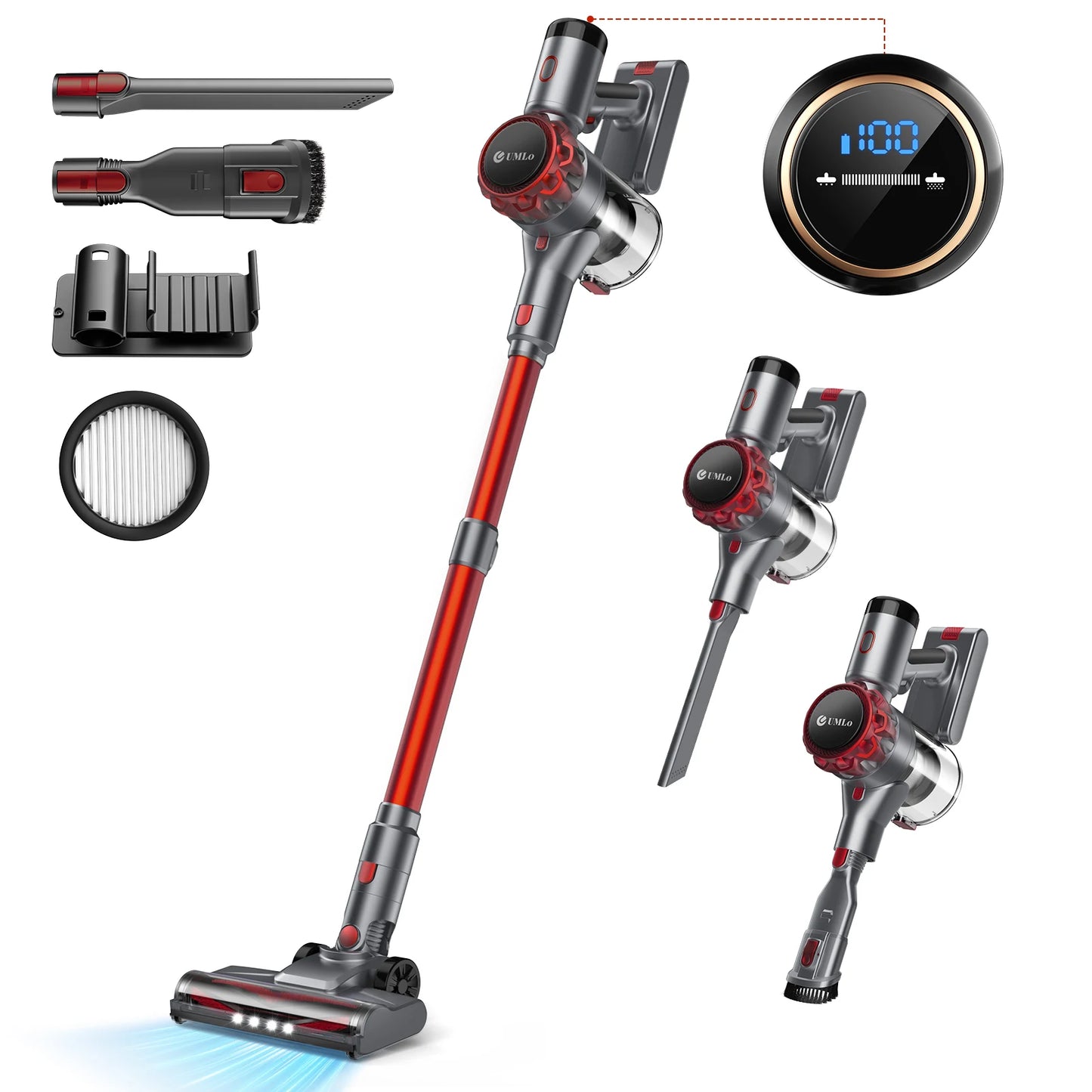 INSE YISORA Cordless Vacuum Cleaner 40Kpa 55Mins Pet Hair