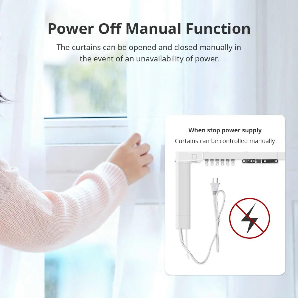 Zemismart Matter Over WiFi Curtain Track With Smart Motor