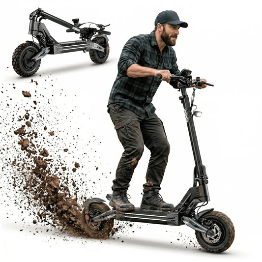 Dual 4000W Motor Electric Scooter for Adults 45MPH Fast E-Scooter 60V 27Ah 11" Off-Road Vacuum Tires 330lbs Heavy Duty
