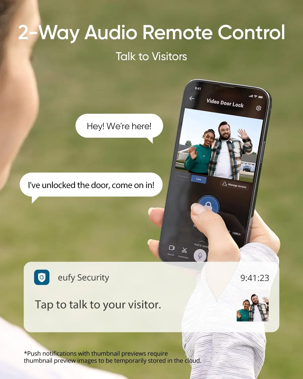 Smart Wi-Fi Deadbolt with 2K Camera, Fingerprint & Doorbell - Easy Install, Remote Control