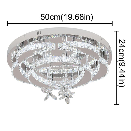 VETRULUS Luxury K9 Crystal Chandelier Modern Ceiling Lamp Led Living Dining Room Decor Pendant Light Dimmable Lustre Home