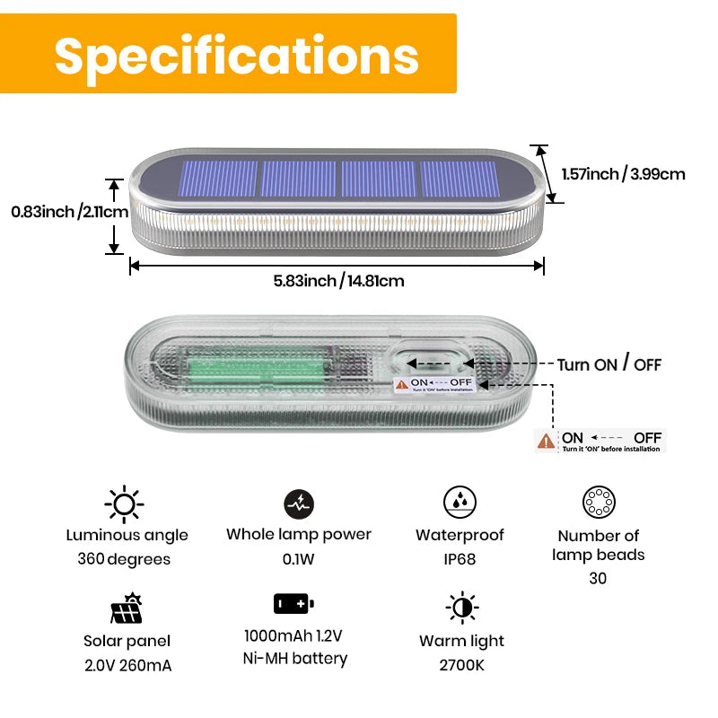 Solar Deck Lights IP68 Waterproof 5 Ton Anti Pressure